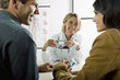Doctor with ultrasound and couple