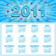 Calendar for 2011, weeks start on Sunday