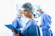 Medical personnel in operating room