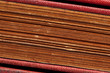 Abstract close-up of old books