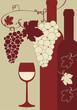 Photo en ligne au meilleur prix Bottle wine glass grapes