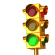 Traffic lights isolated on white