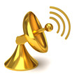 Golden satellite icon