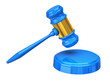 Gavel isolated on white