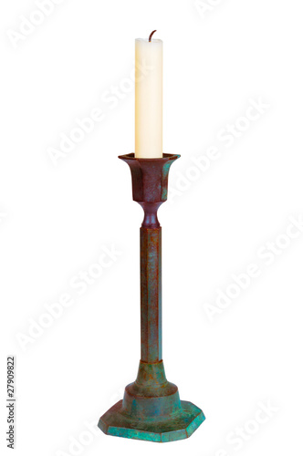 Photo: Candle in the old candlestick Candle in the old candlestick