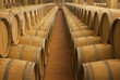 Wine barrels in cellar