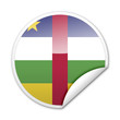 Pegatina bandera Republica Centroafricana con reborde
