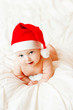 baby in christmas hat