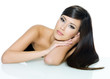 Beautiful woman with beauty long straight Beautiful woman with beauty long straight