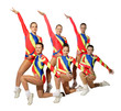 Photo: Performance by the young athlete aerobics Performance by the young athlete aerobics