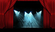 Photo: Concert with Stage with Red Curtains Concert with Stage with Red Curtains