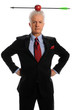 Businessman With Apple and Arrow on head Businessman With Apple and Arrow on head