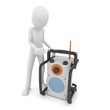 3d man with radio transmitter