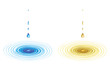 Water and oil drops