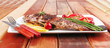 main course on wood