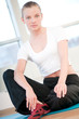 Young woman doing yoga exercises Young woman doing yoga exercises