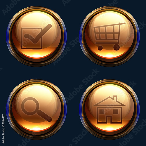 Illustration: Internet shopping icons Internet shopping icons
