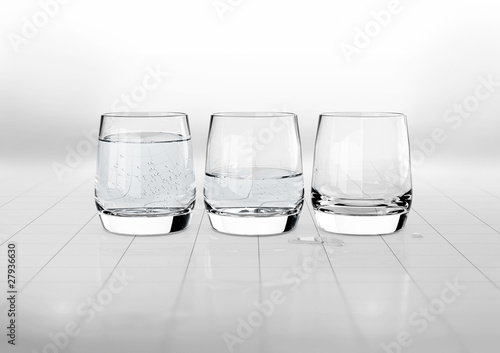 Illustration: 3 Gläser, symbolisch 3 Gläser, symbolisch