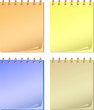 collection color notepads.