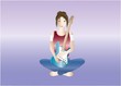 brown-haired girl with guitar ( background on separate layer )