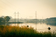 fishing in the morning, landscape