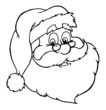 Outlined Classic Santa Claus Head