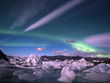 Northern Lights at Jökulsárlón.