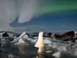 Aurora at Jökulsárlón.