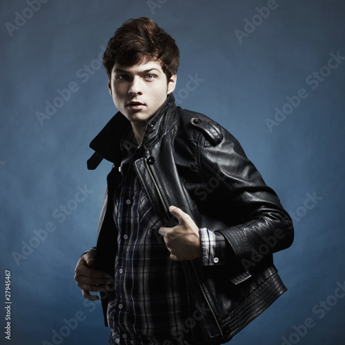 Photo: Fashion portrait of the young beautiful man Fashion portrait of the young beautiful man