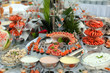 Buffet table with seafood Buffet table with seafood