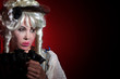 Woman dressed as Marie Antoinette