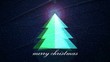 Christmas Tree Blu Background
