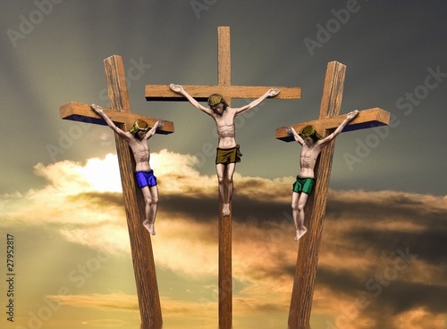 Photo: Jesus And The Two Thieves On The Cross Jesus And The Two Thieves On The Cross