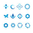 blue logo set