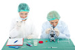 Scientists women team in laboratory Scientists women team in laboratory