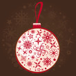 Boule de Noël décorée, vecteur Boule de Noël décorée, vecteur