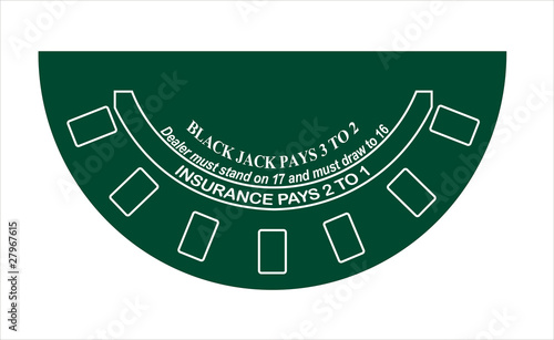 Blackjack Table Vector