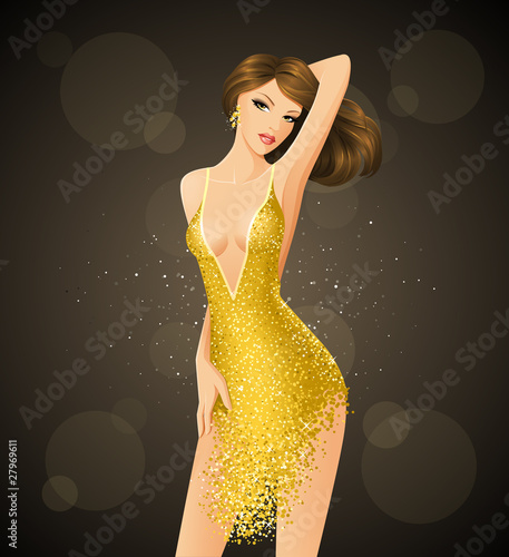 Vector: Disco sparks (gold) Disco sparks (gold)