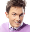 man portrait with scissors