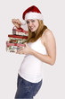Weihnachtsfrau mit Geschenke