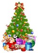 Albero Natale con Regali-Christmas Tree and Toys-Vector