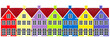Row Of Toy Houses