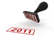 Illustration: 2011 Black Rubber Stamp 2011 Black Rubber Stamp