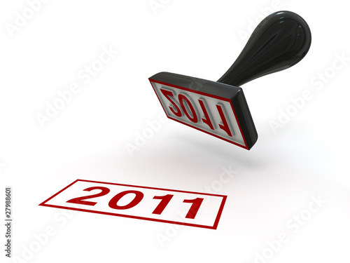 Illustration: 2011 Black Rubber Stamp 2011 Black Rubber Stamp