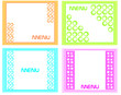 Circles background for menu of invitation
