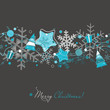 Christmas card on grey