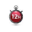 logo chronomètre, 12h