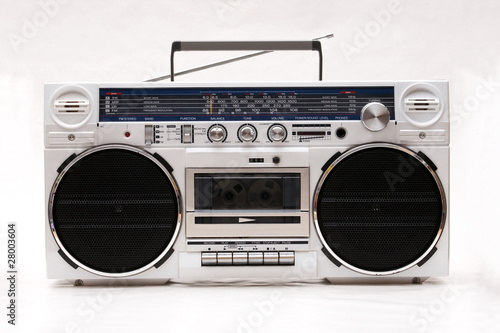 Foto: 1980s style stereo cassette recorder ghettoblaster 1980s style stereo cassette recorder ghettoblaster