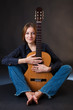 Girl and guitar