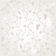 Vintage seamless background with flowers and butterflies